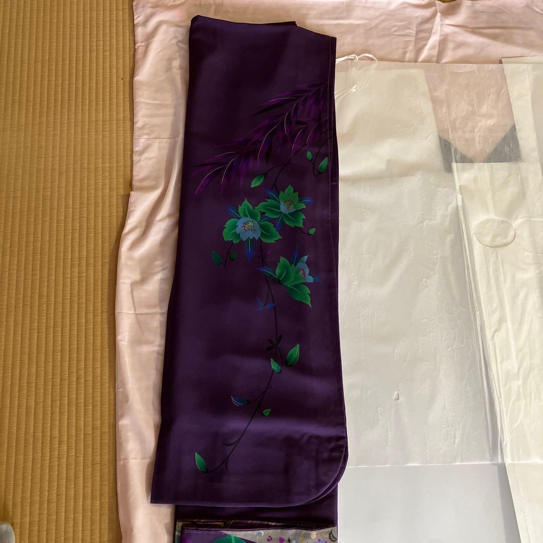 noriko振袖　紫色 花柄 振袖 着物