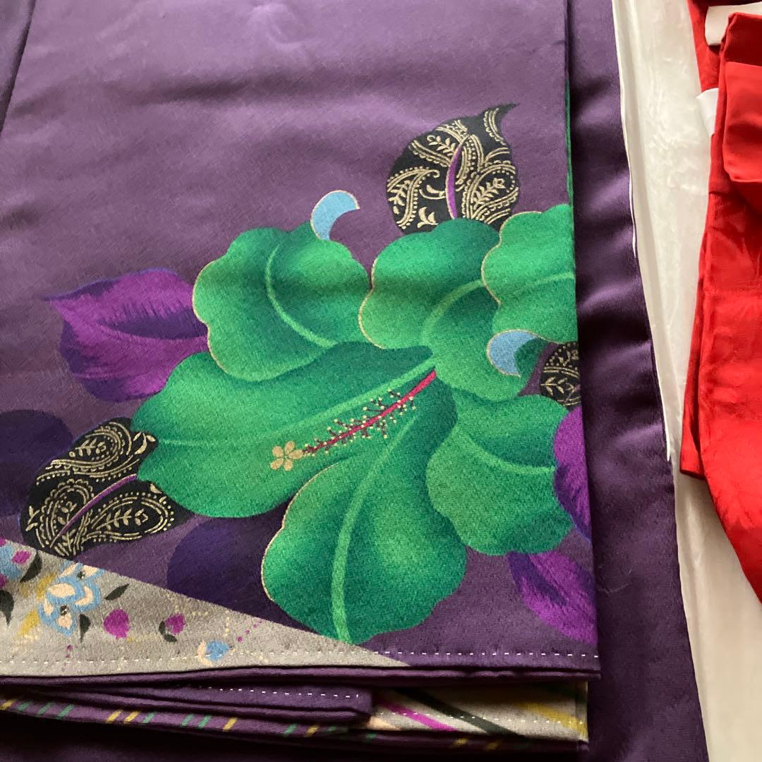 noriko振袖　紫色 花柄 振袖 着物