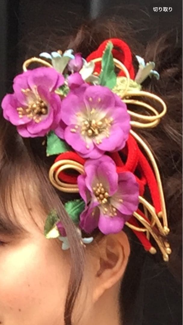 noriko振袖　紫色 花柄 振袖 着物