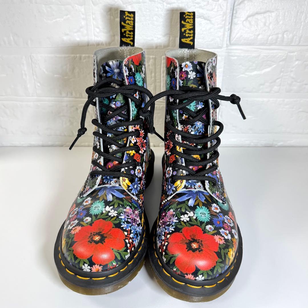 【KIKIさん専用】Dr. Martens 花柄ブーツ ８ホール パスカルUK4