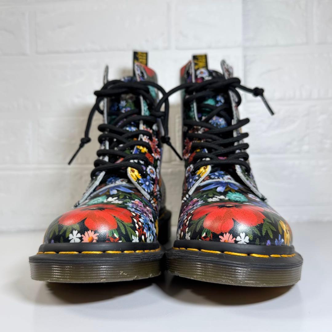 【KIKIさん専用】Dr. Martens 花柄ブーツ ８ホール パスカルUK4