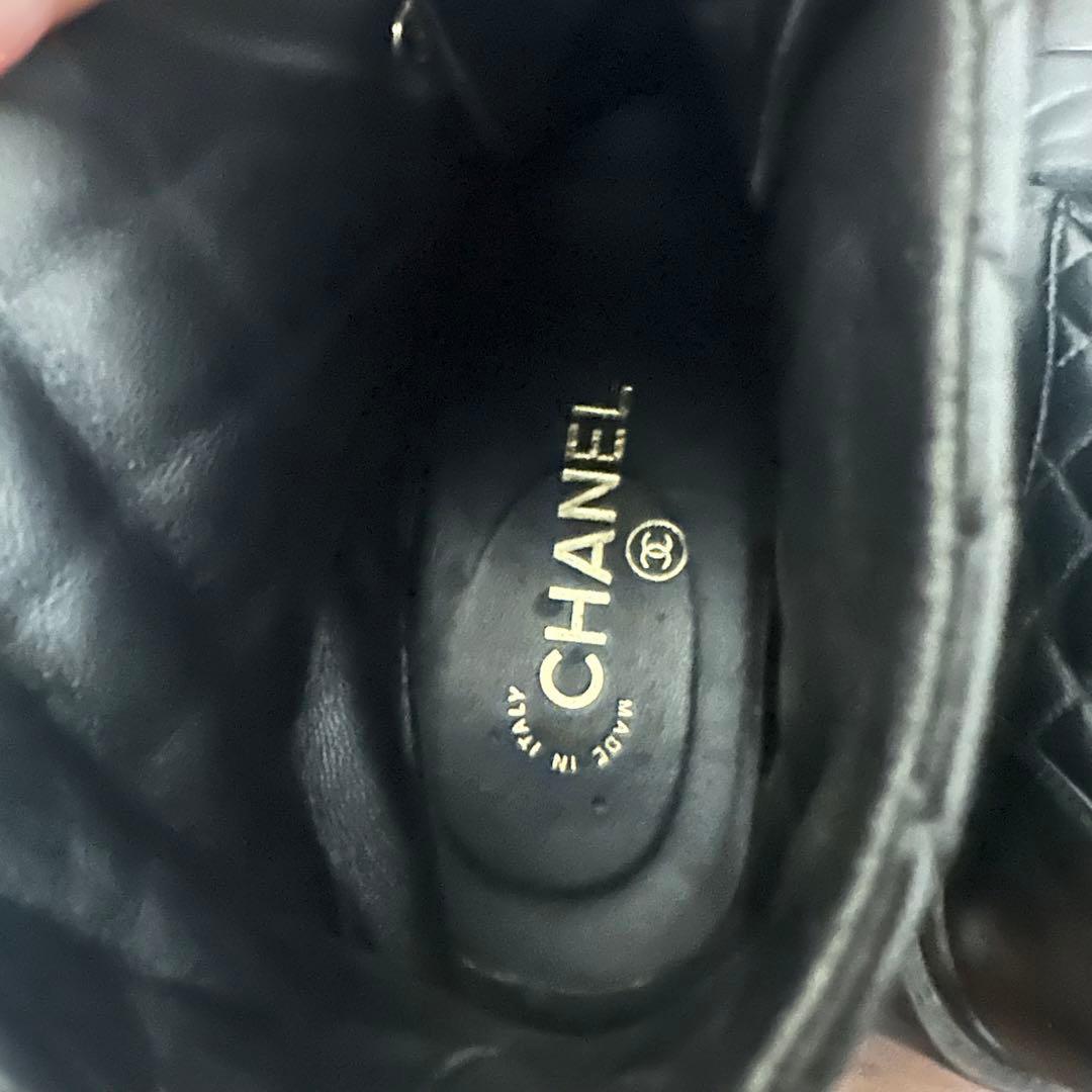 CHANEL シャネル キルティングブーツ ココマーク ショートブーツ 23.5