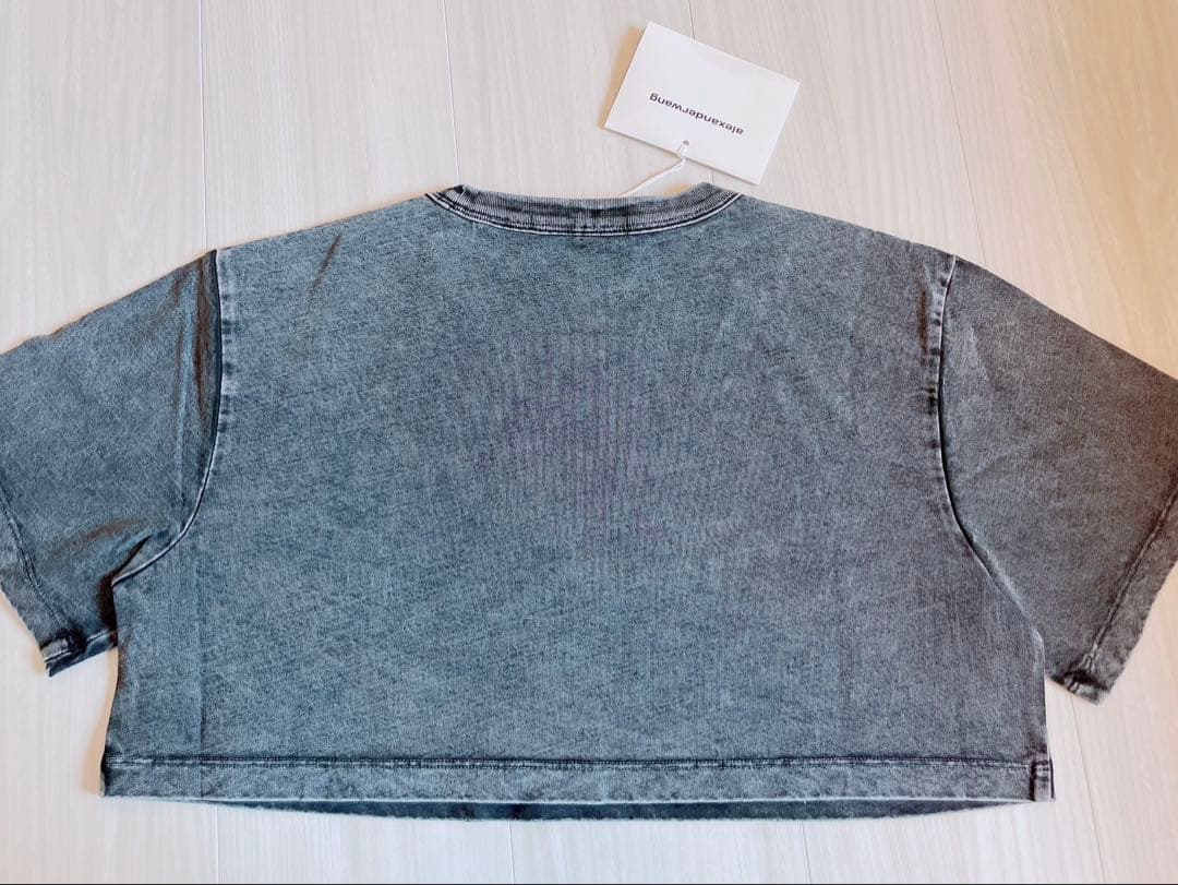 alexanderwang ダークグレー クロップドTシャツ