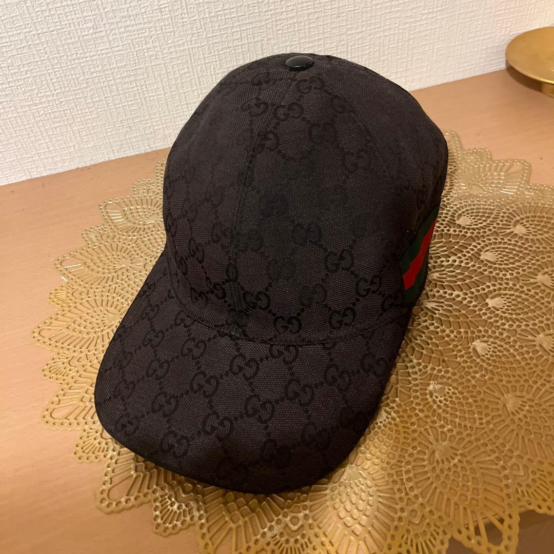 グッチ シェリーライン ベースボール キャップ