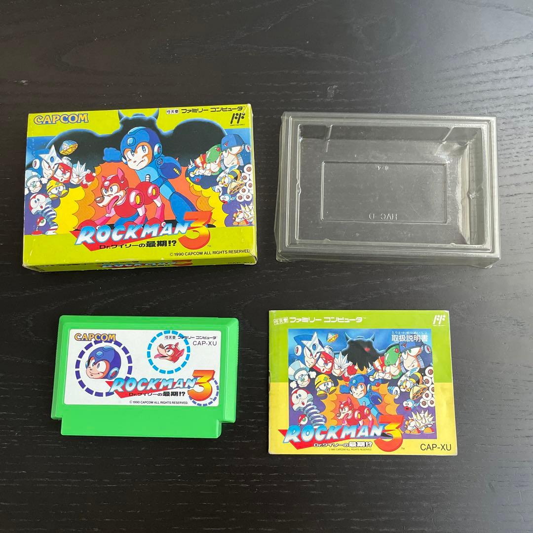 ロックマン3 ファミコンカセット 箱 説明書付