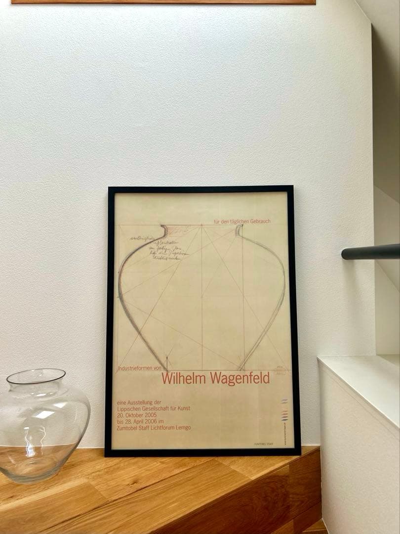 独00年代　Wagenfeld 展覧会ポスター Bauhaus ドイツデザイン