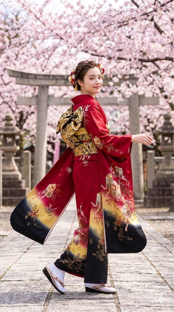 振袖のみ✨　長襦袢、フルセットはオプション✨フルセットに変更可能です✨