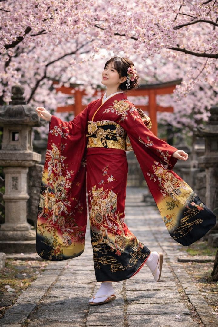 振袖のみ✨　長襦袢、フルセットはオプション✨フルセットに変更可能です✨