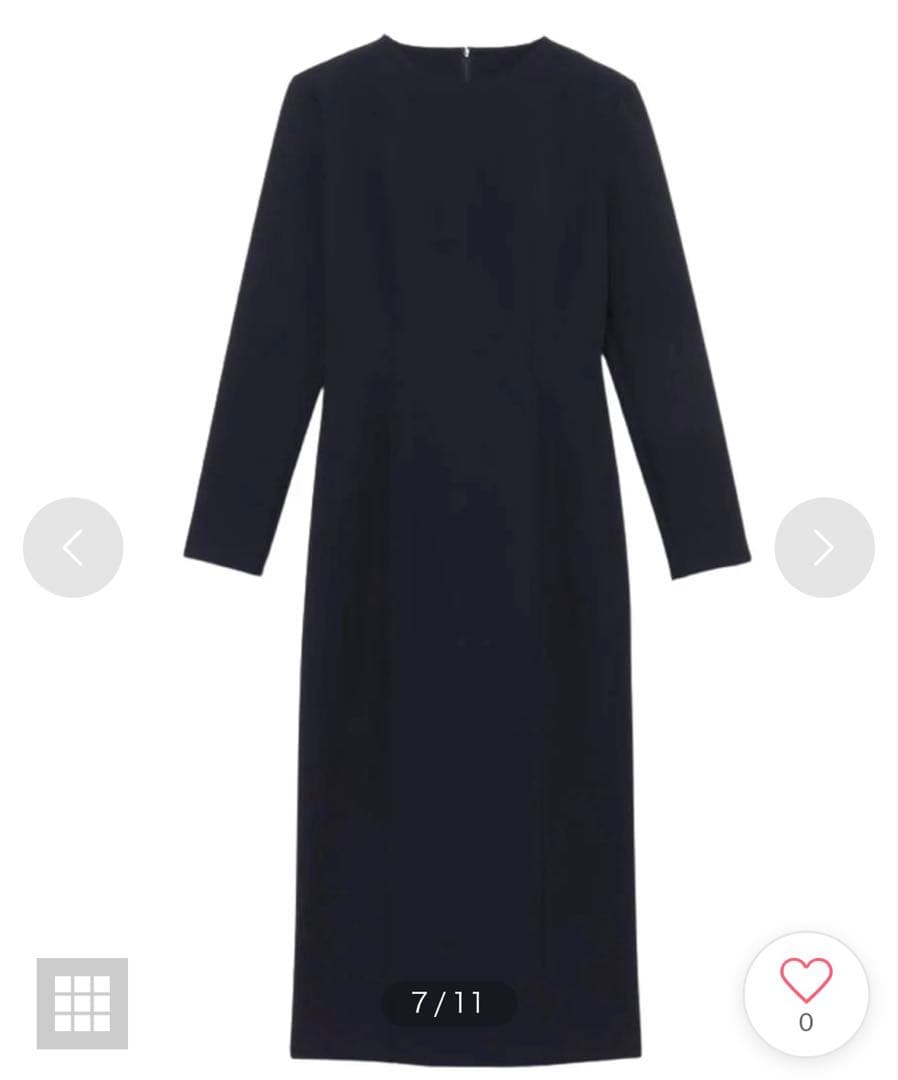 anuans ステッチワークコクーンワンピース （NAVY） xs