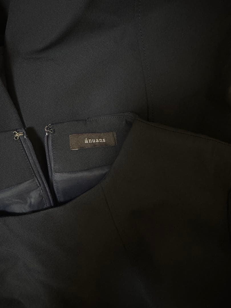 anuans ステッチワークコクーンワンピース （NAVY） xs