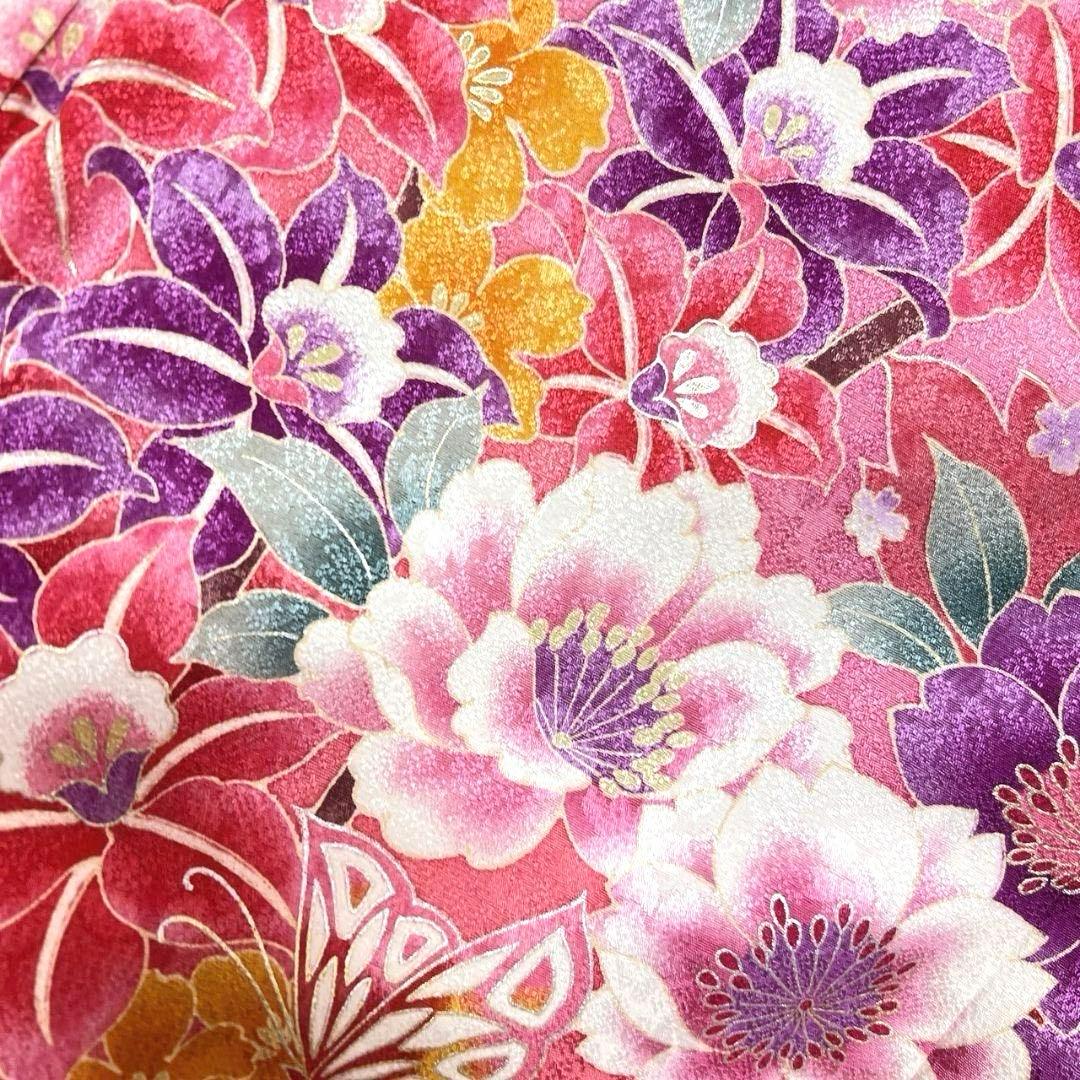 振袖　刺繍　金彩　牡丹　桜花　百合　桜花地紋　成人式　着物　083a p