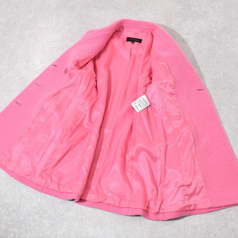 定価28万円 エスカーダ ESCADA 金ボタン ダブルジャケット 32 ピンク