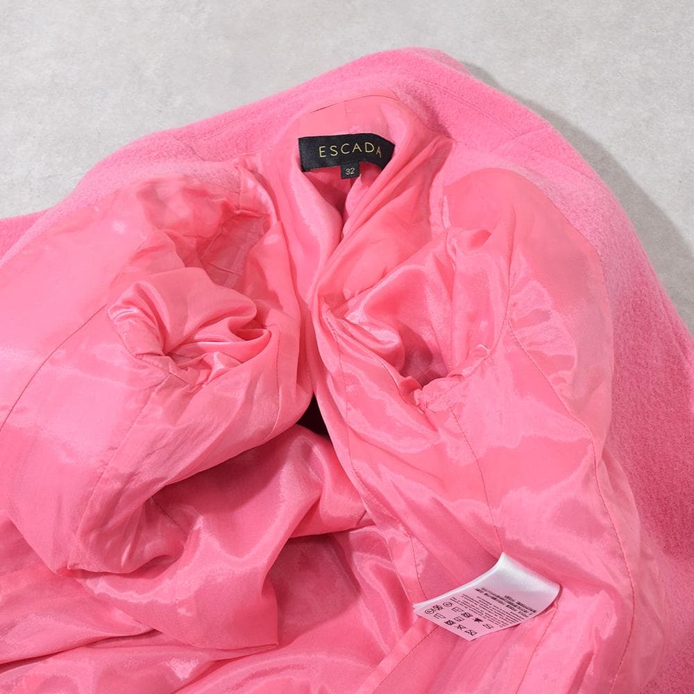 定価28万円 エスカーダ ESCADA 金ボタン ダブルジャケット 32 ピンク
