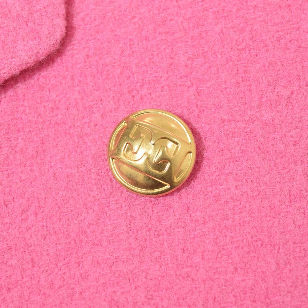 定価28万円 エスカーダ ESCADA 金ボタン ダブルジャケット 32 ピンク