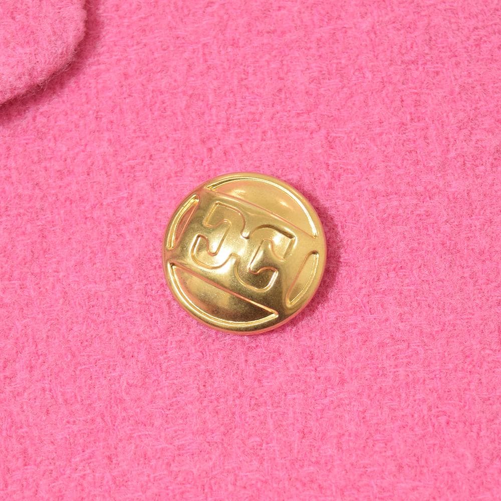 定価28万円 エスカーダ ESCADA 金ボタン ダブルジャケット 32 ピンク