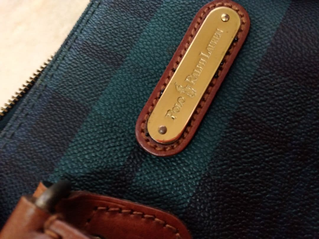 ラルフローレン　Polo　ボストンバッグ　レトロ　チェック