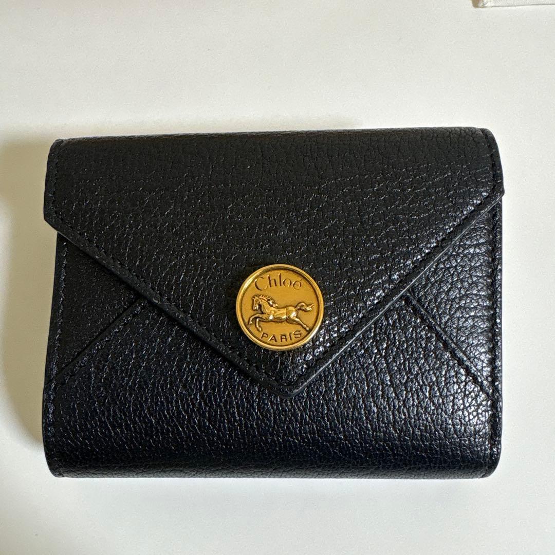 Chloé グレインレザー製　envelope スモールトリフォールド