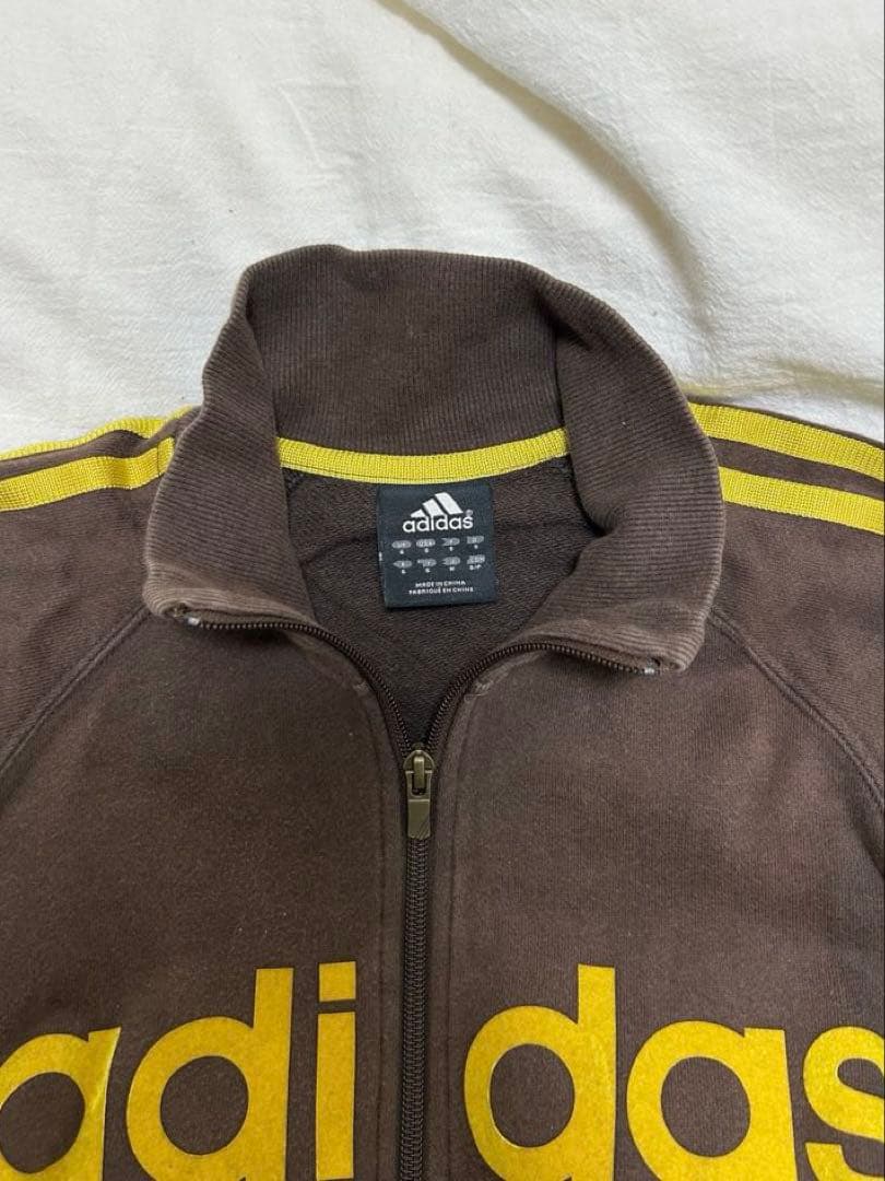 adidas ブラウン トラックジャケット