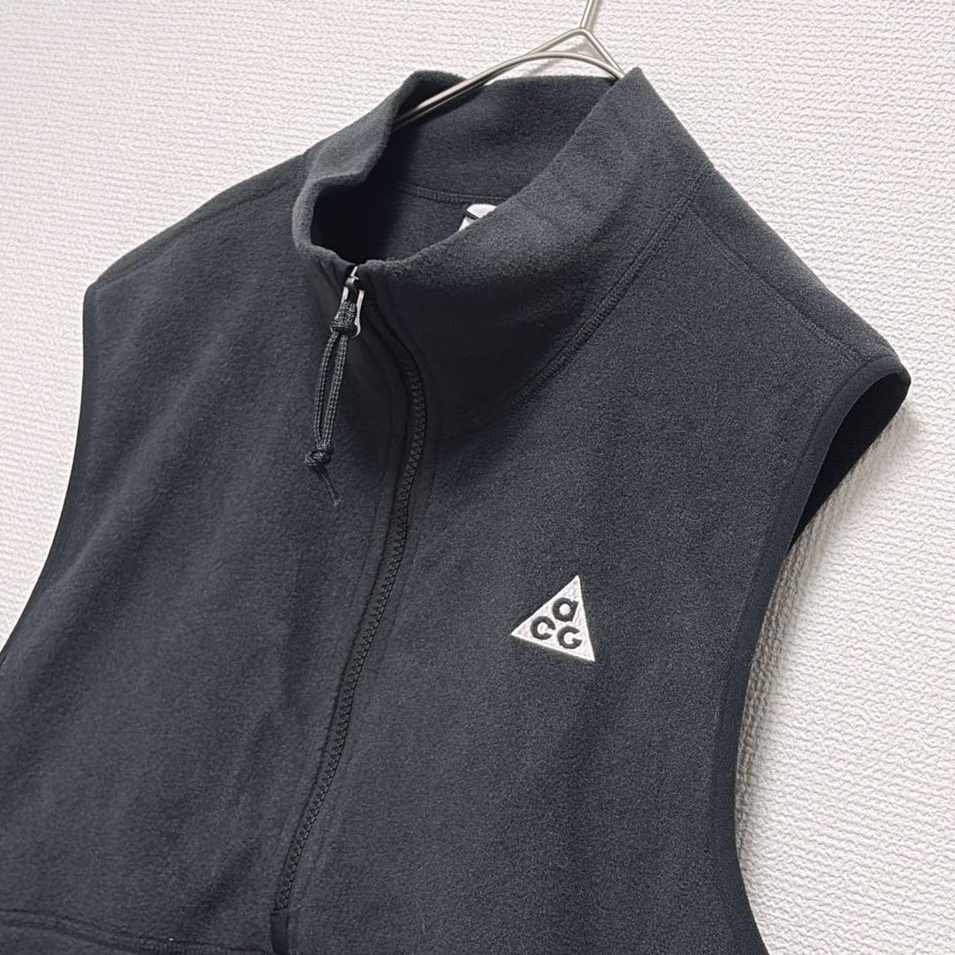 新品 NIKE ACG ポーラテック フリースベスト M ハーフジップ 刺繍ロゴ