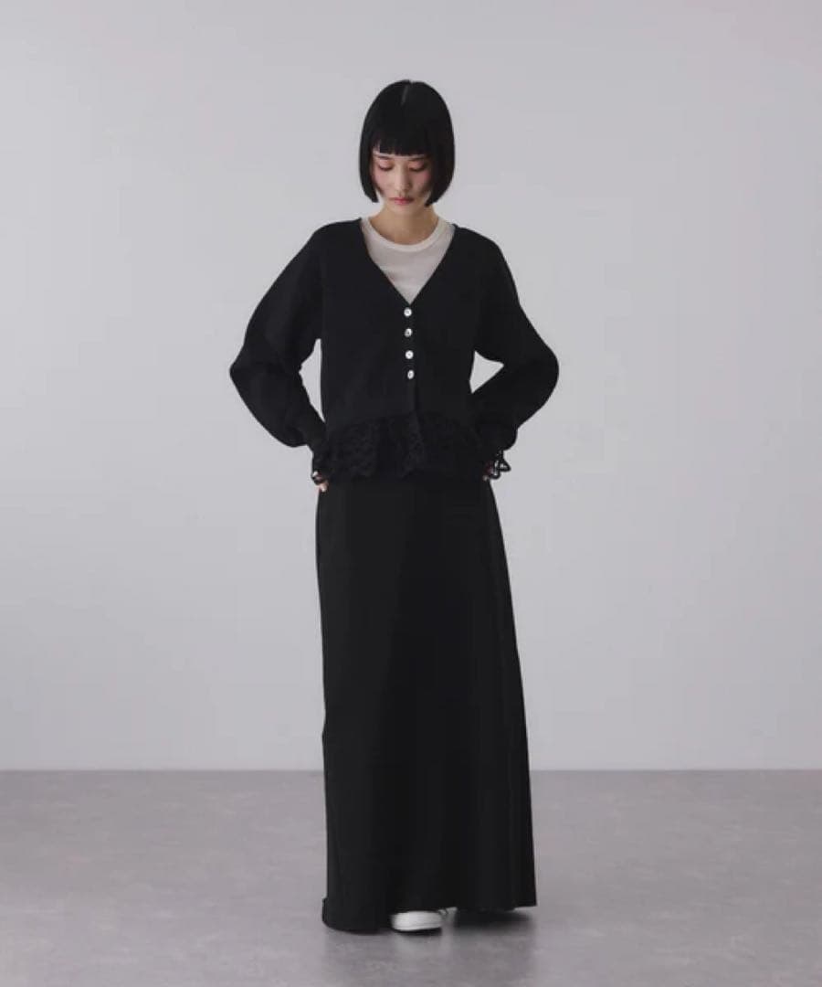 ADAME ET ROPE FEMME / バテンレースコンビニットカーディガン