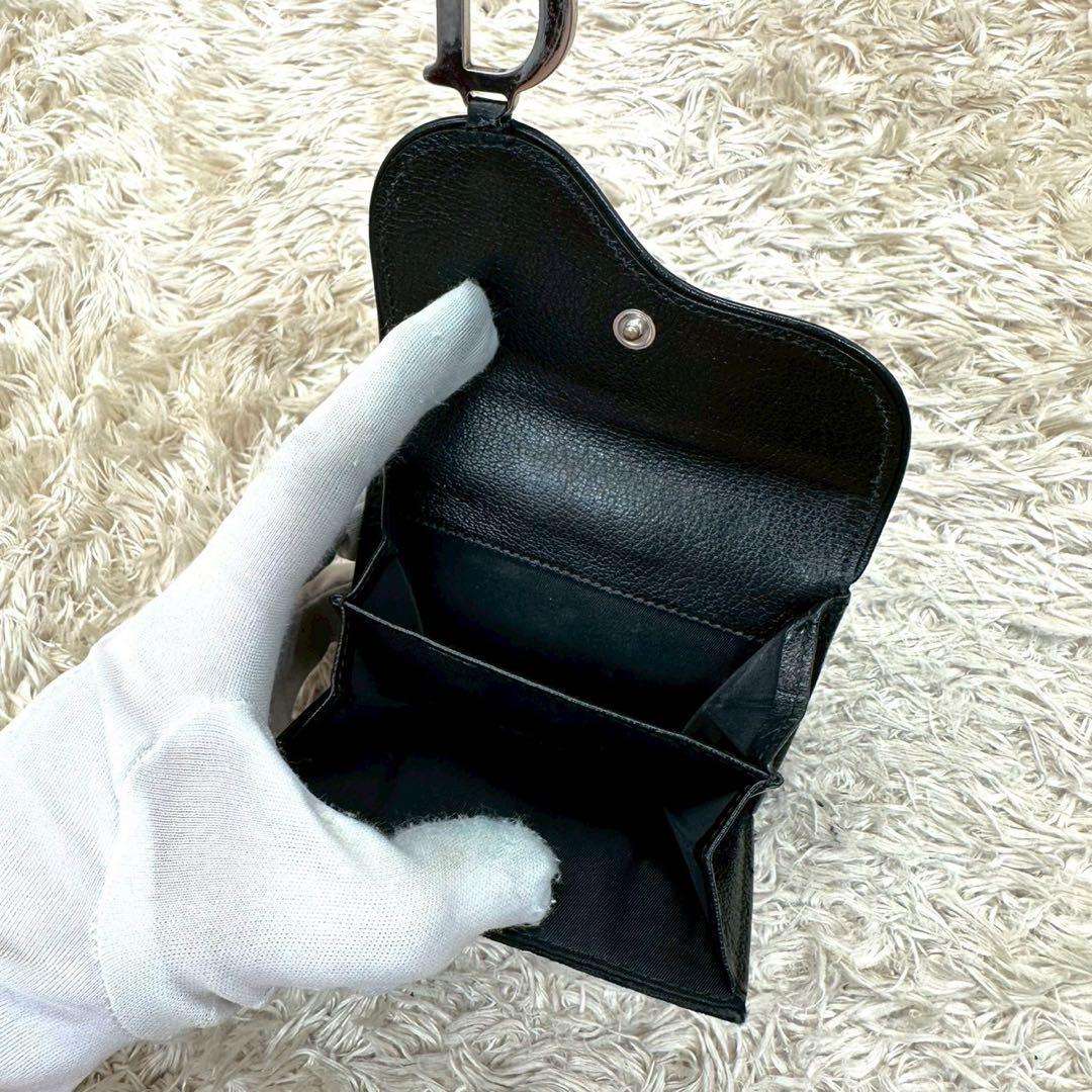 【美品】DIOR 長財布 トロッター オブリーク 二つ折り ブラック
