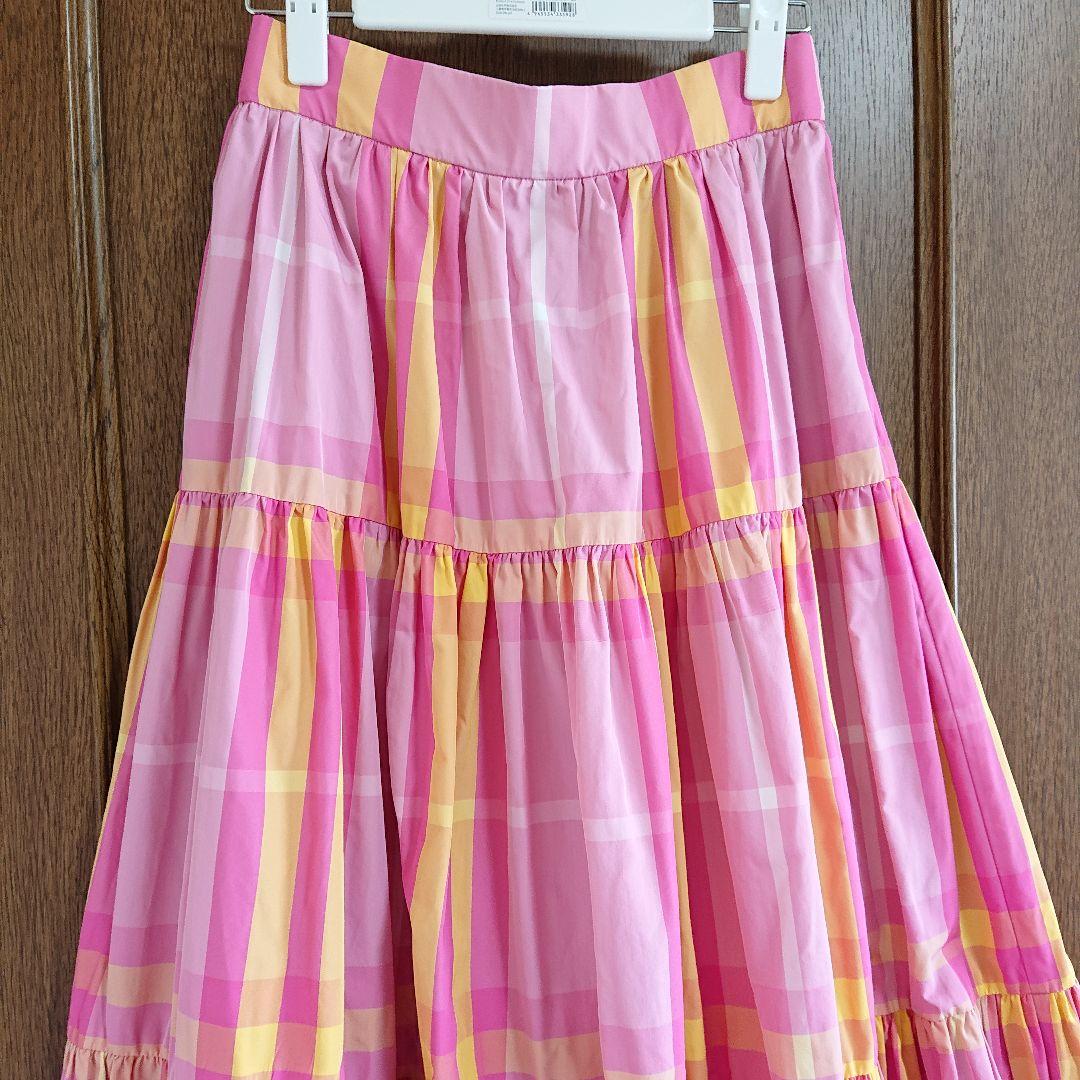 DOUBLE STANDARD CLOTHING チェックティアードスカート