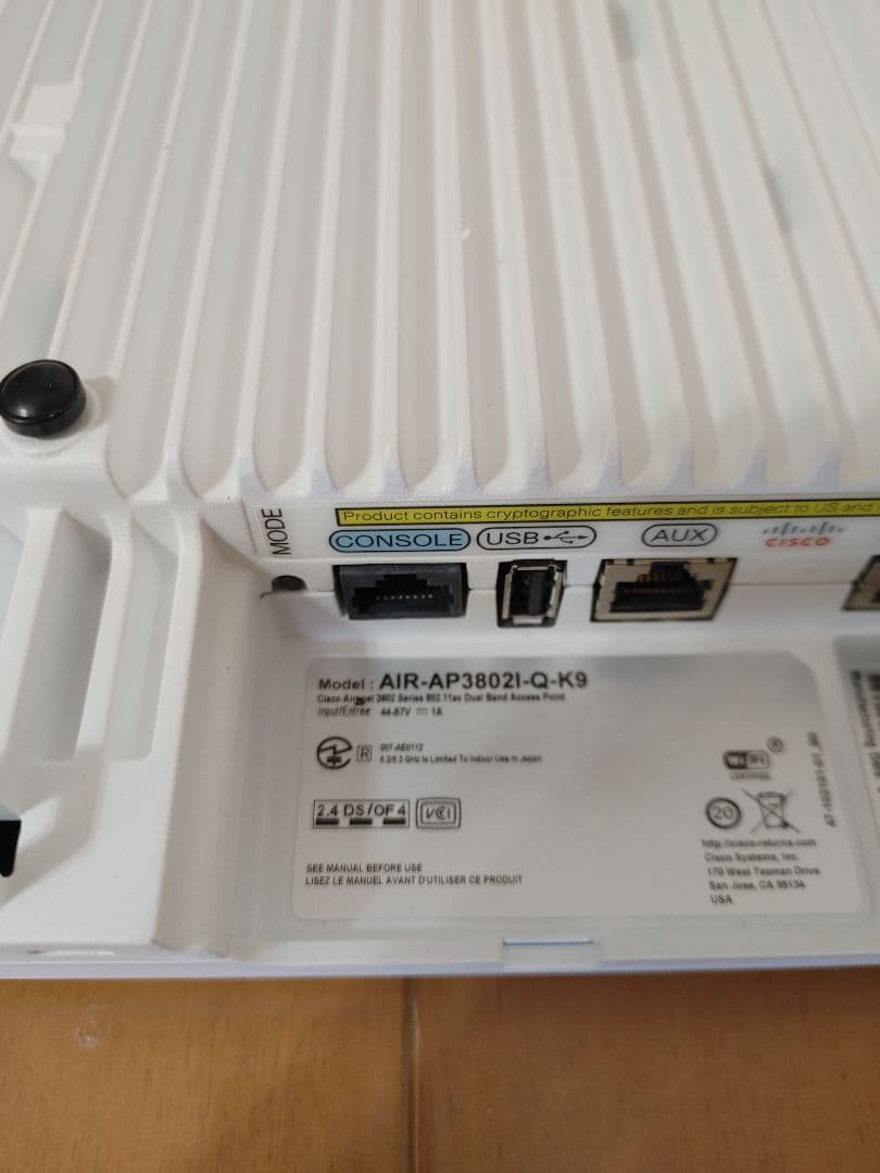 Cisco Aironet 3802i 無線LANアクセスポイント　1台