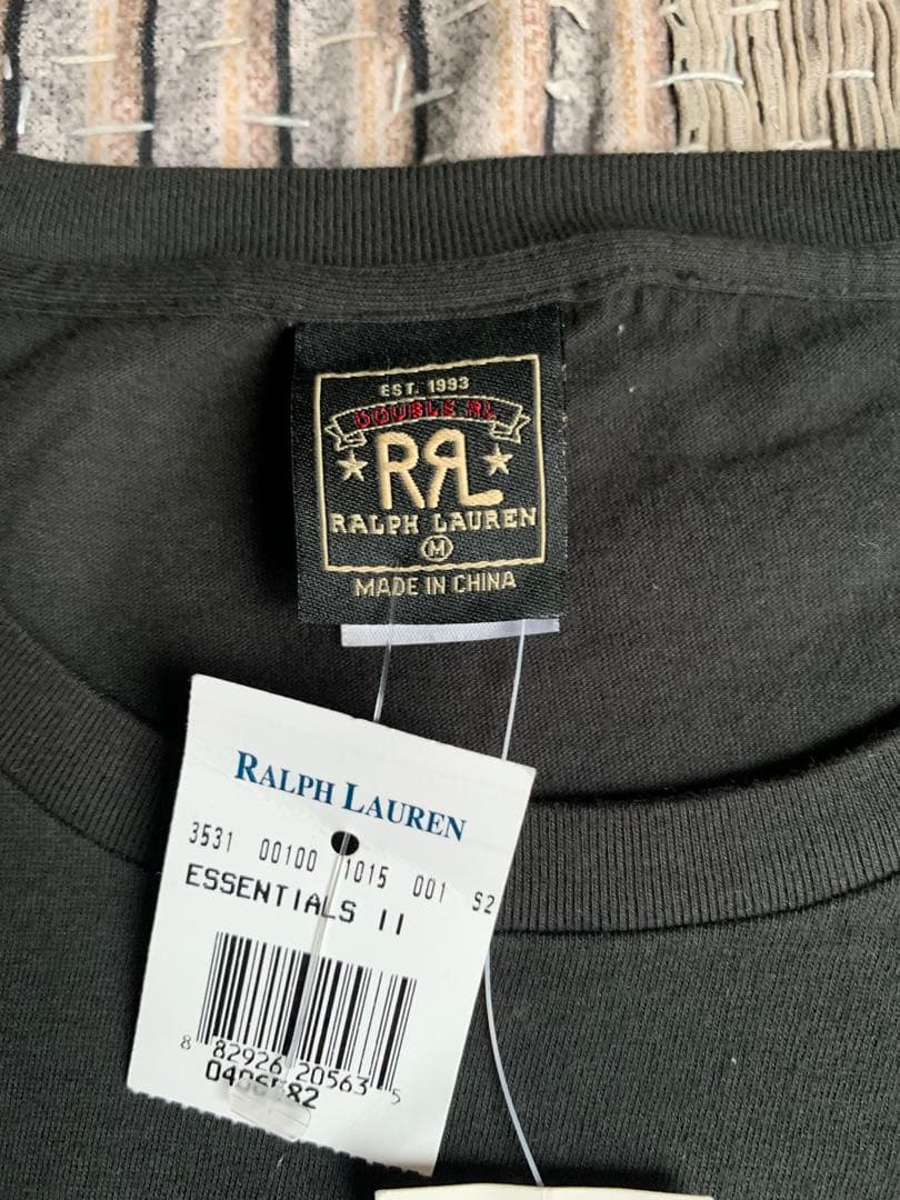 NOS 00s RRL 無地 ブラック Tシャツ ブランク ラルフローレン 黒