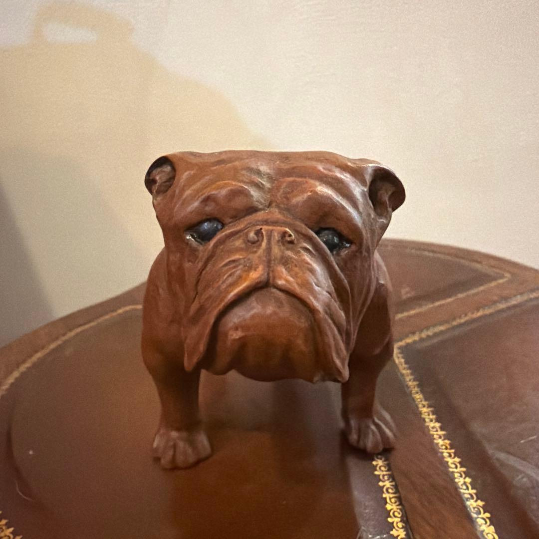 希少 USA製 Red Mill ブルドッグ 樹脂オブジェ ヴィンテージ 犬