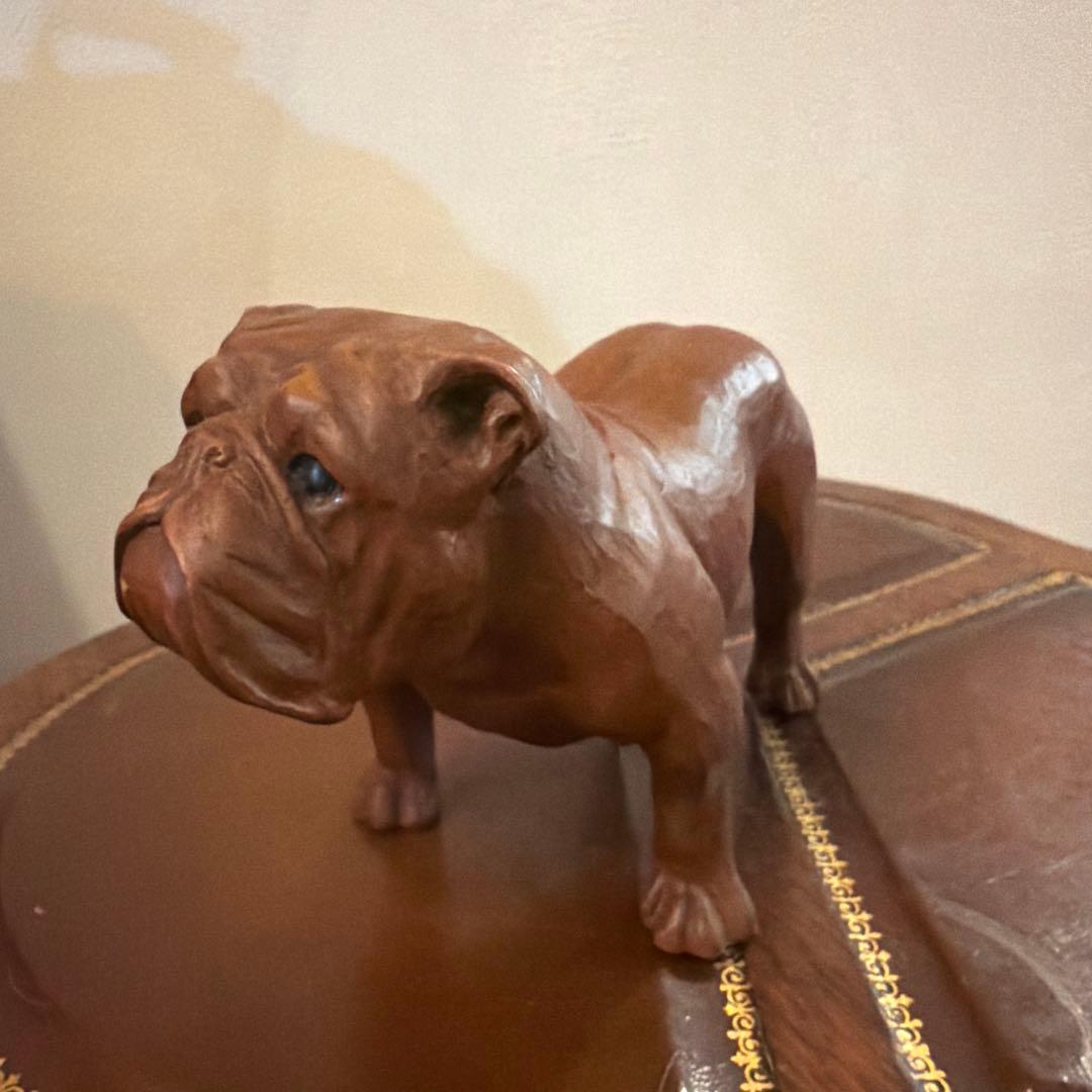 希少 USA製 Red Mill ブルドッグ 樹脂オブジェ ヴィンテージ 犬