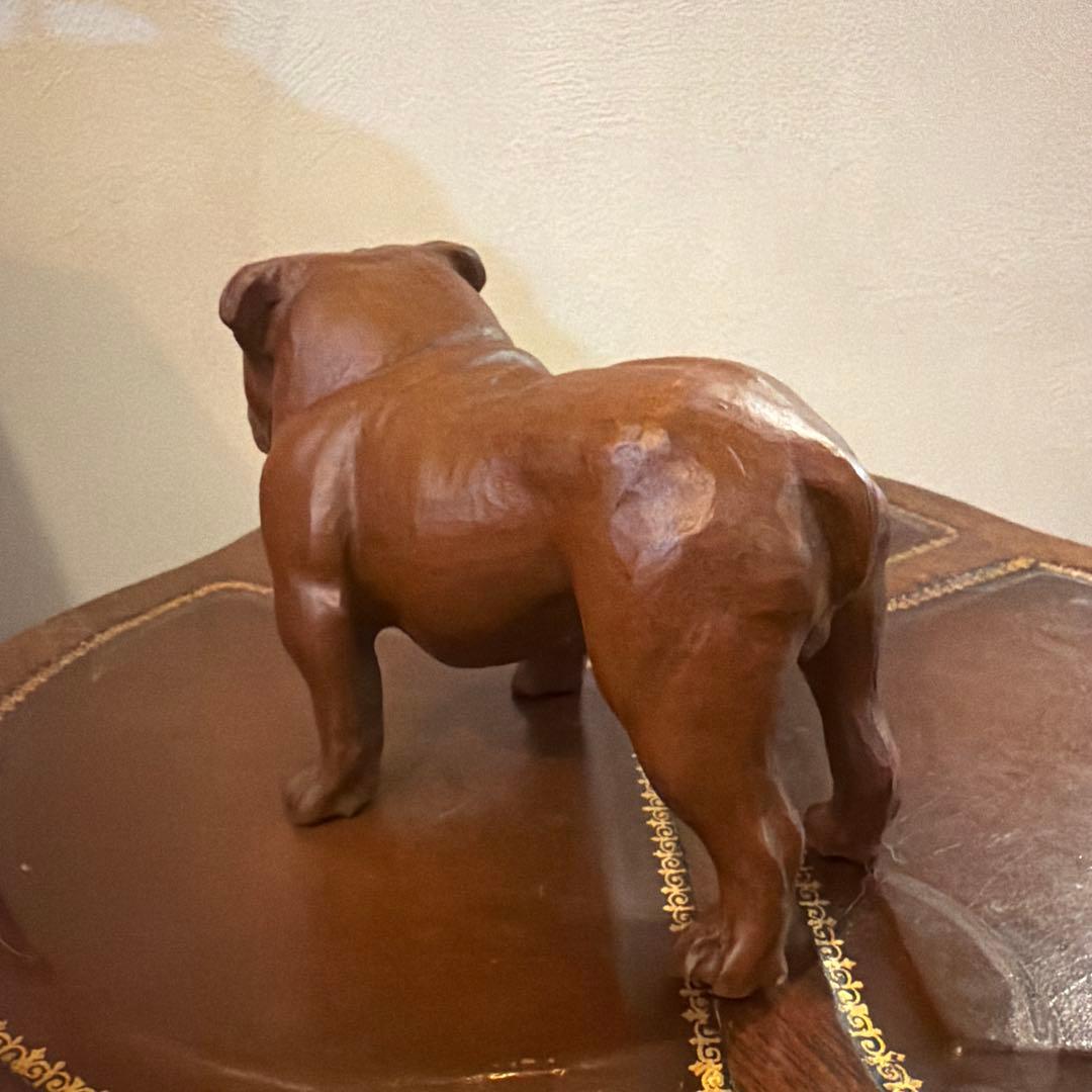 希少 USA製 Red Mill ブルドッグ 樹脂オブジェ ヴィンテージ 犬