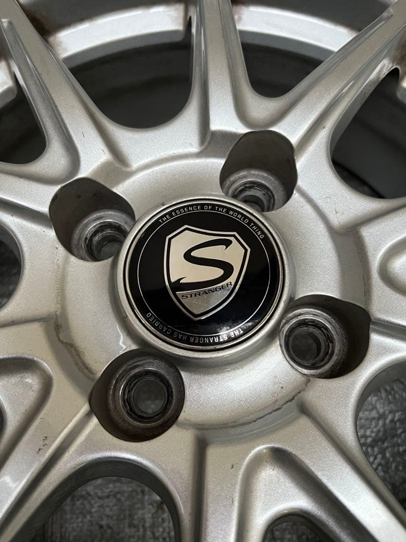 国産車 Sブランド 5.5J15 4/100 +42 15インチ シルバー