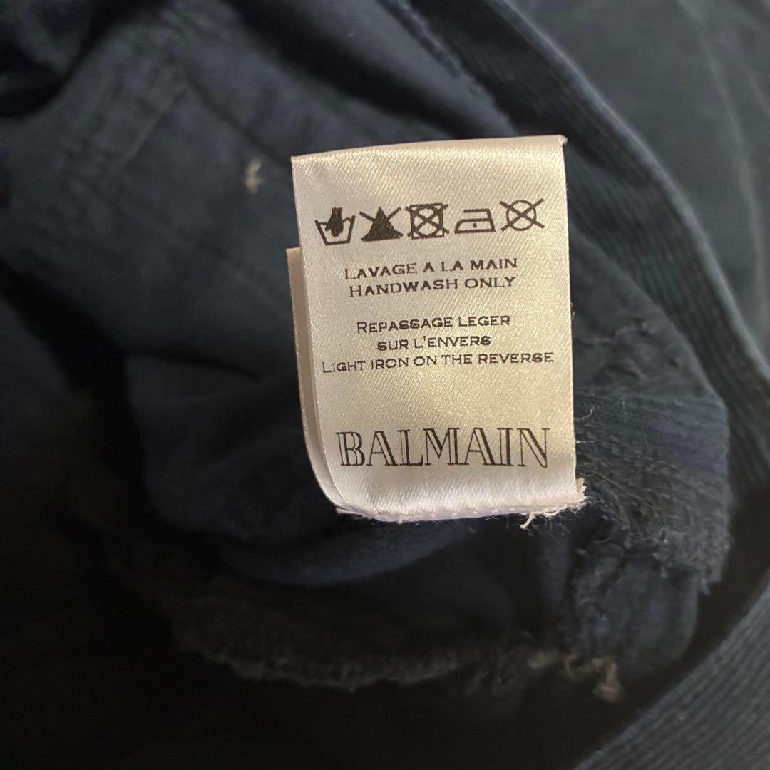 超希少 BALMAIN PARIS バイカーパンツ コーデュロイ