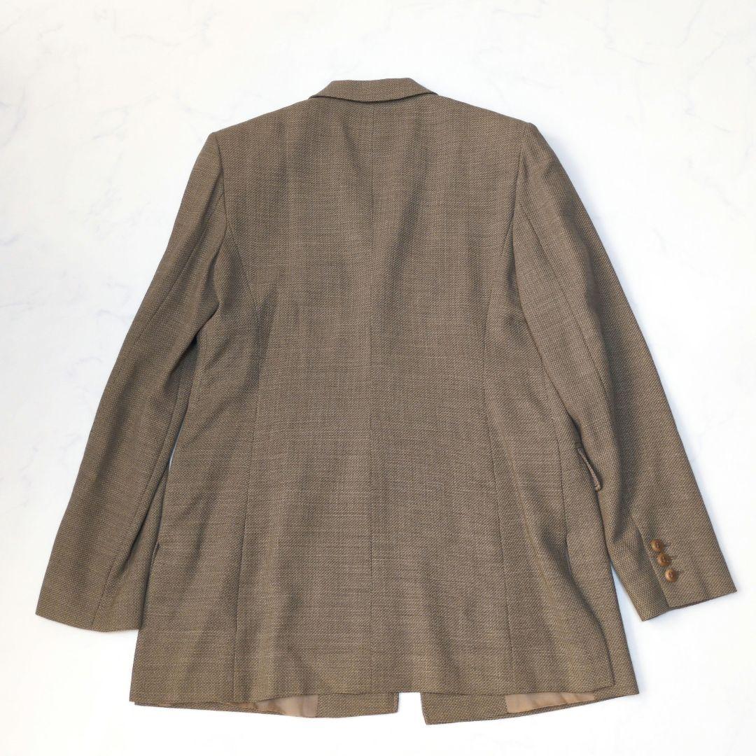 未使用☆MaxMara　ツイード　ジャケット　ウール　比翼　ブラウン　L