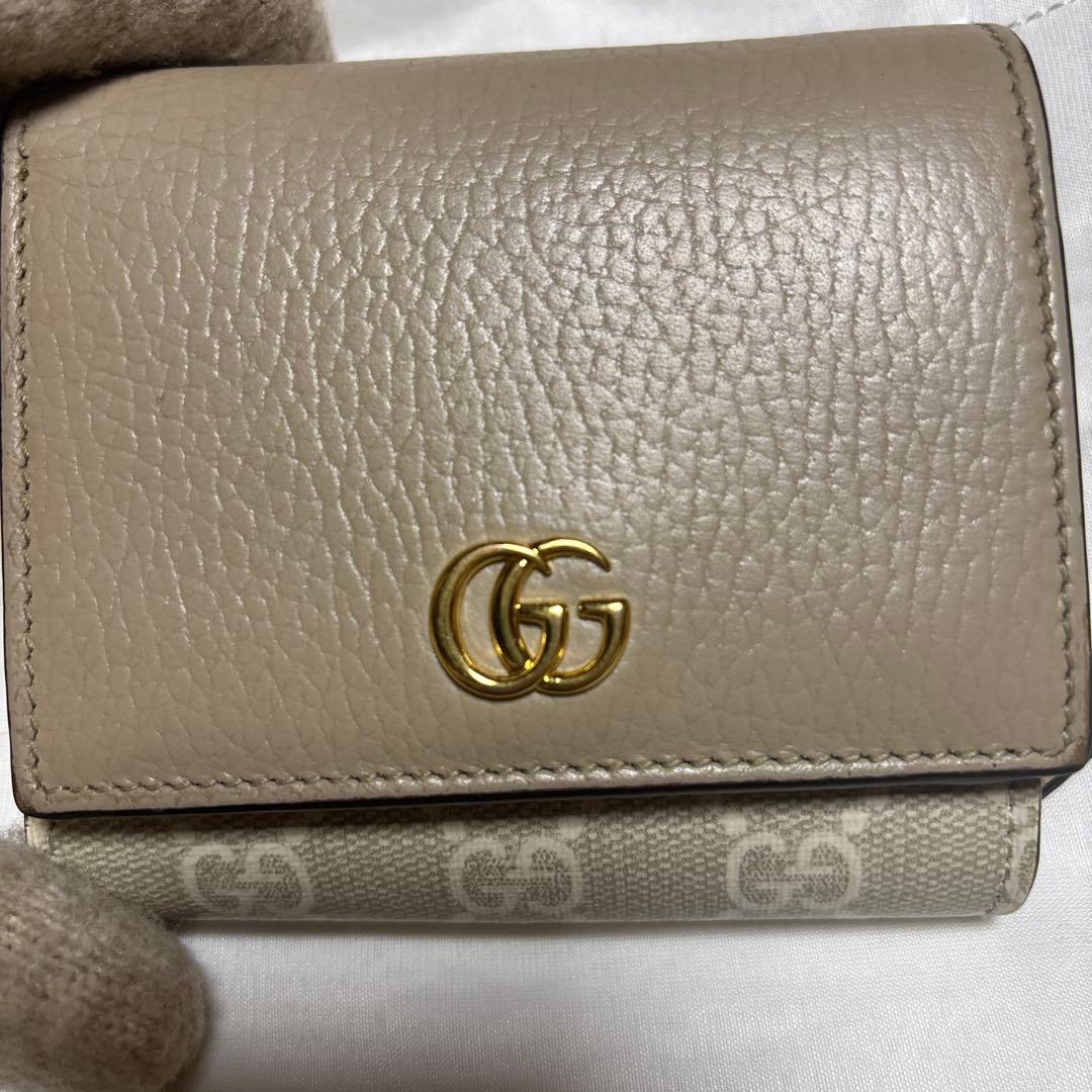 GUCCI グッチ 二つ折り財布 GGマーモント GGスプリーム