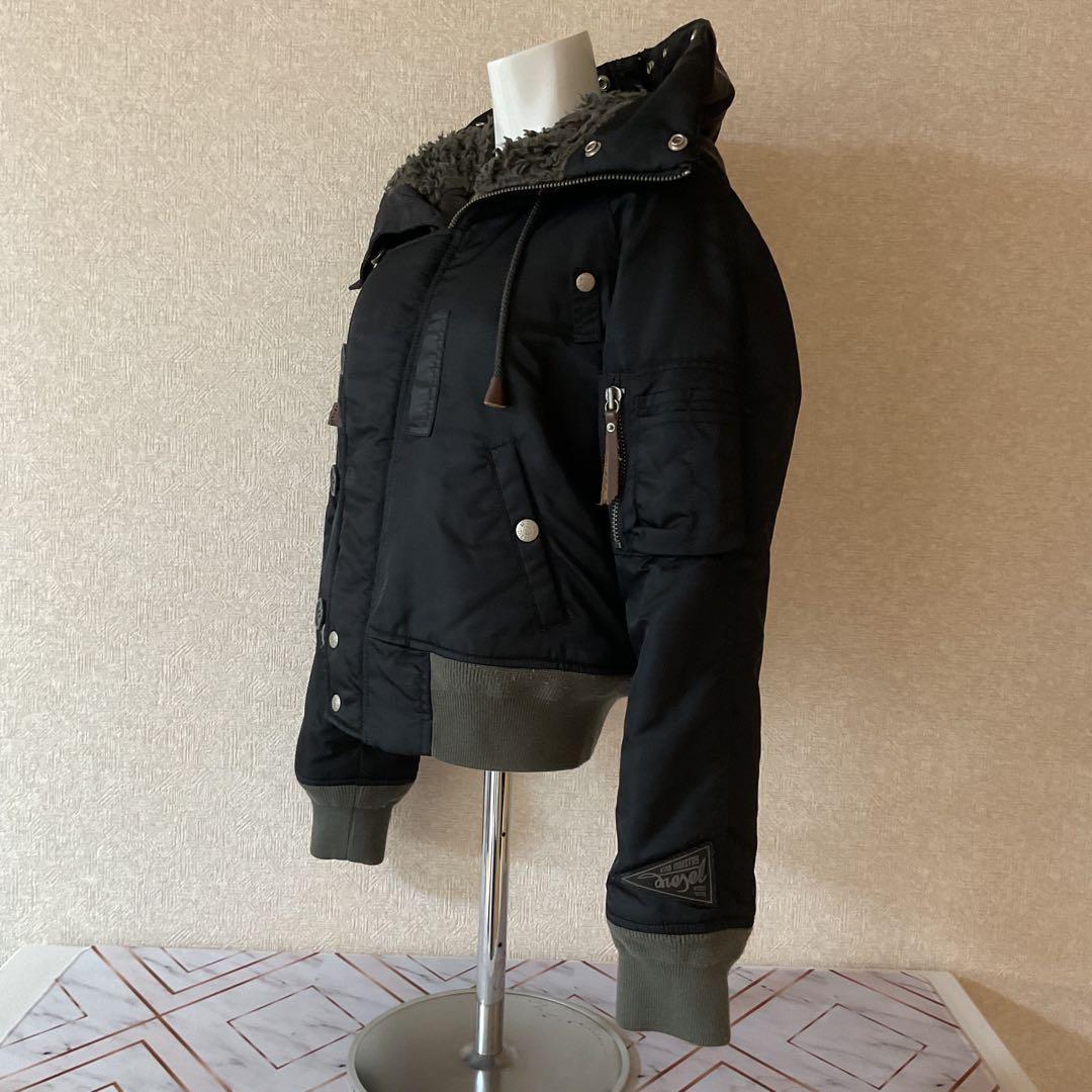 DIESEL（ディーゼル）レディース フーデッド ボンバージャケット M