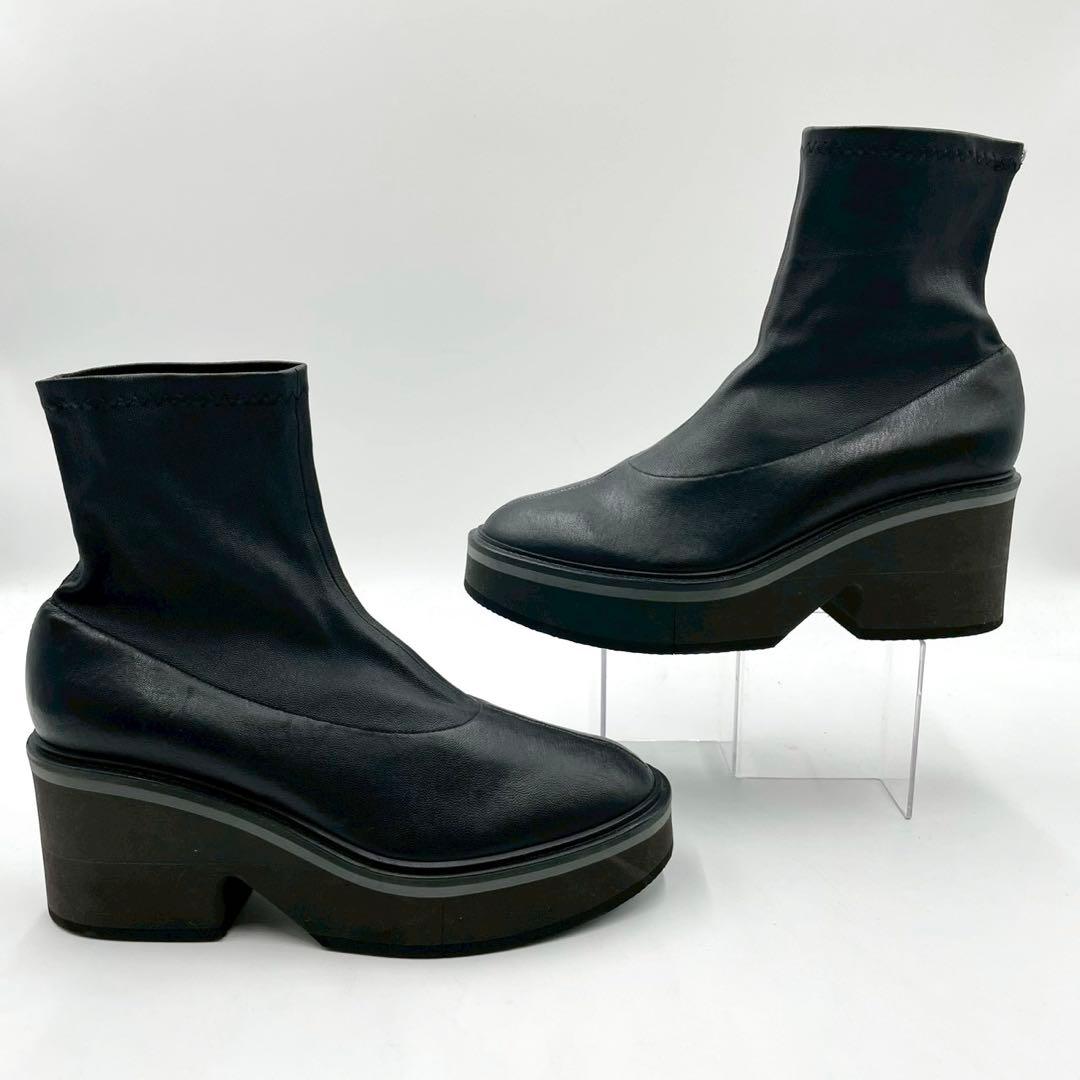 クレジュリー ブーツ ALBANE 5501 厚底 黒 38.5 Y1370