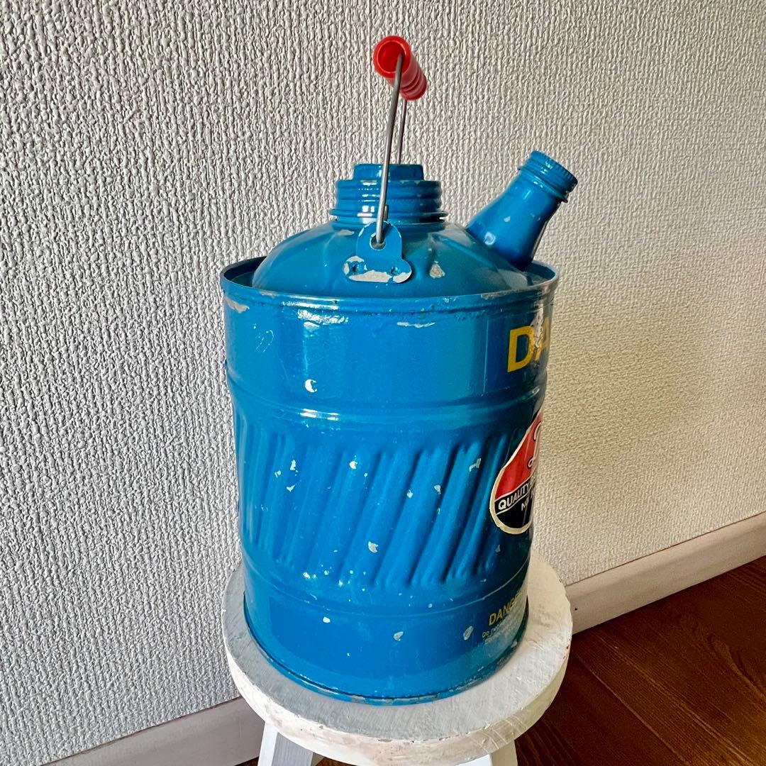 ヴィンテージデルフォス 1ガロン 亜鉛オイル缶　蓋付　アメリカンアンティーク