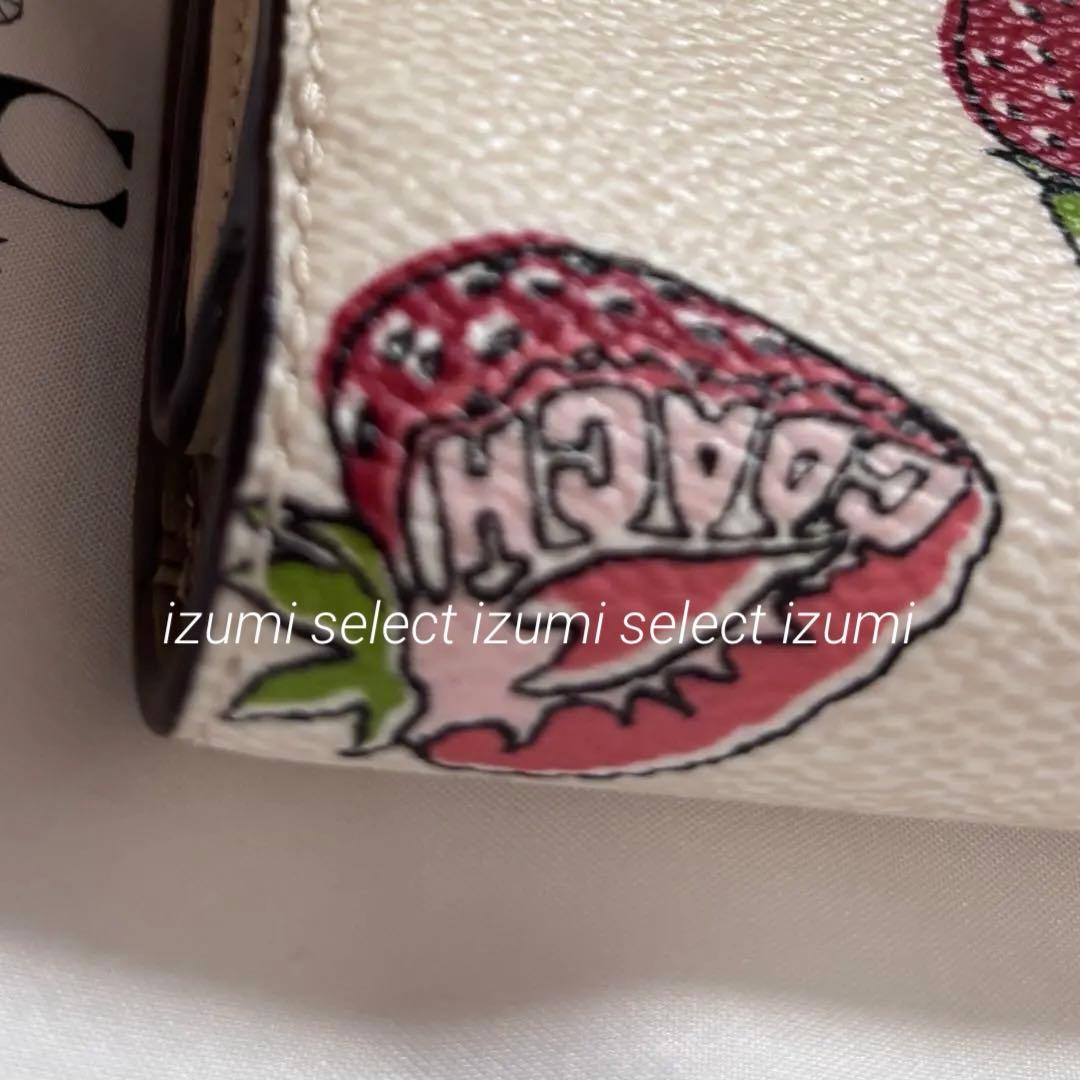 新品未使用‼︎レア‼︎希少　COACHコーチストロベリープリントミニウォレット　苺柄