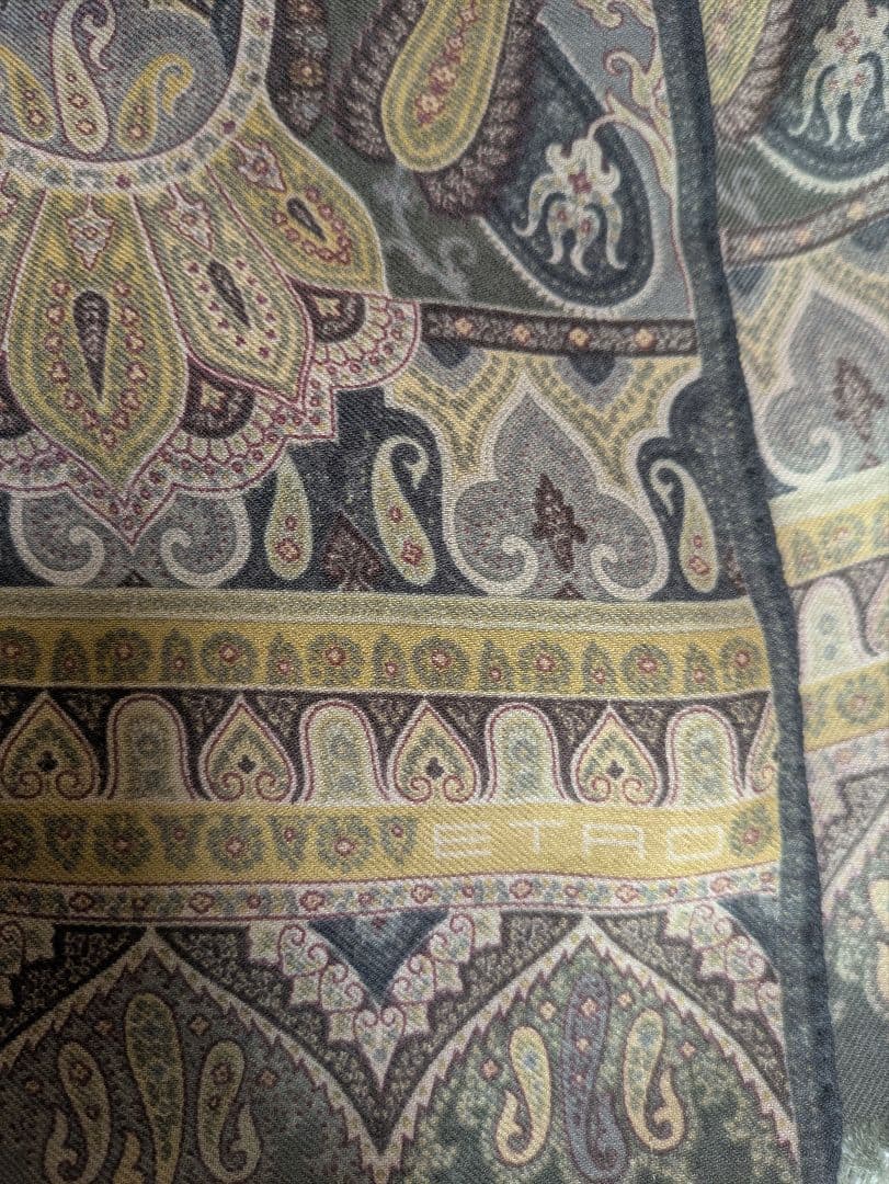 ETRO　ウール×シルクストール　ペイズリー柄
