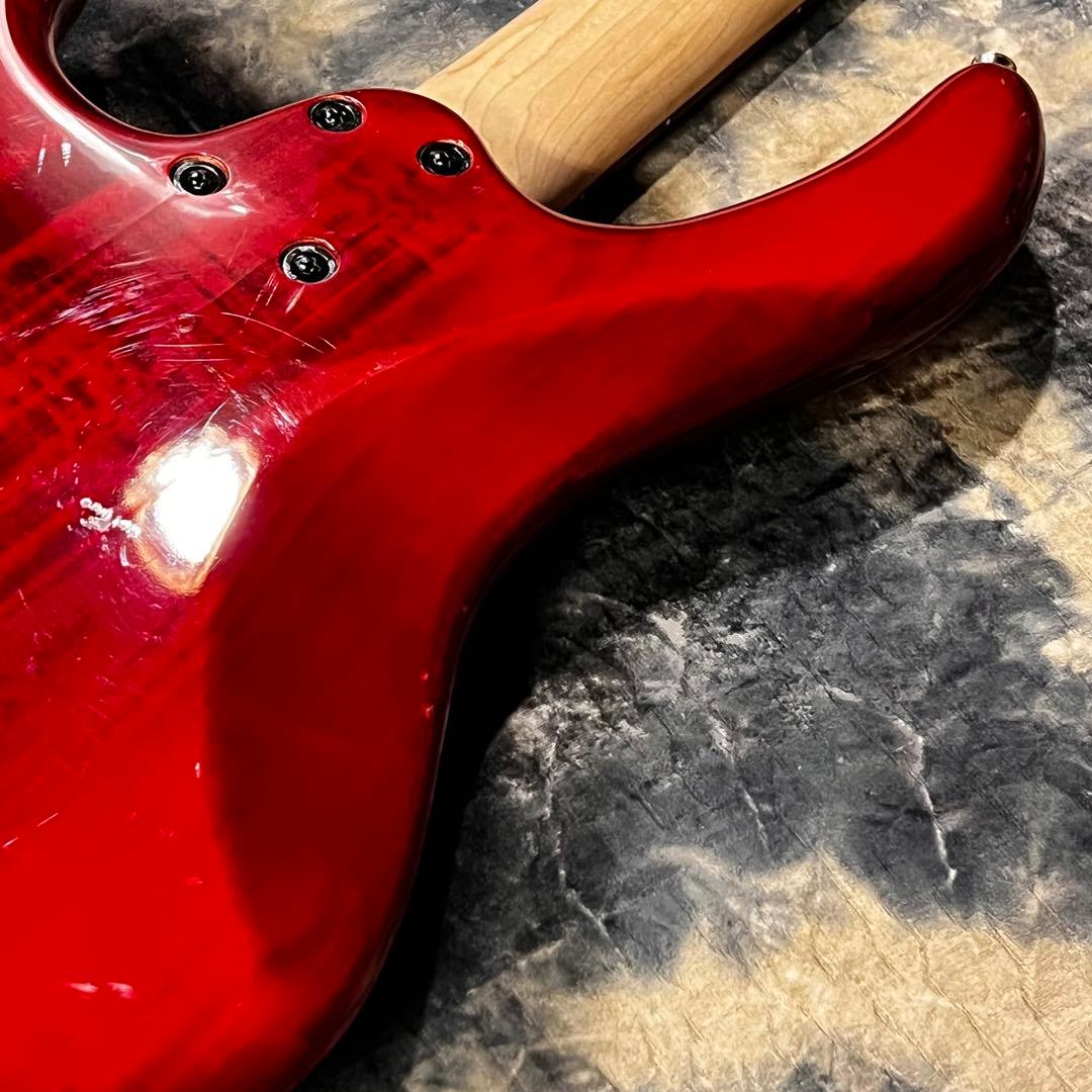 【弦新品】Cort Actionエレキベース シースルーレッド 管BA