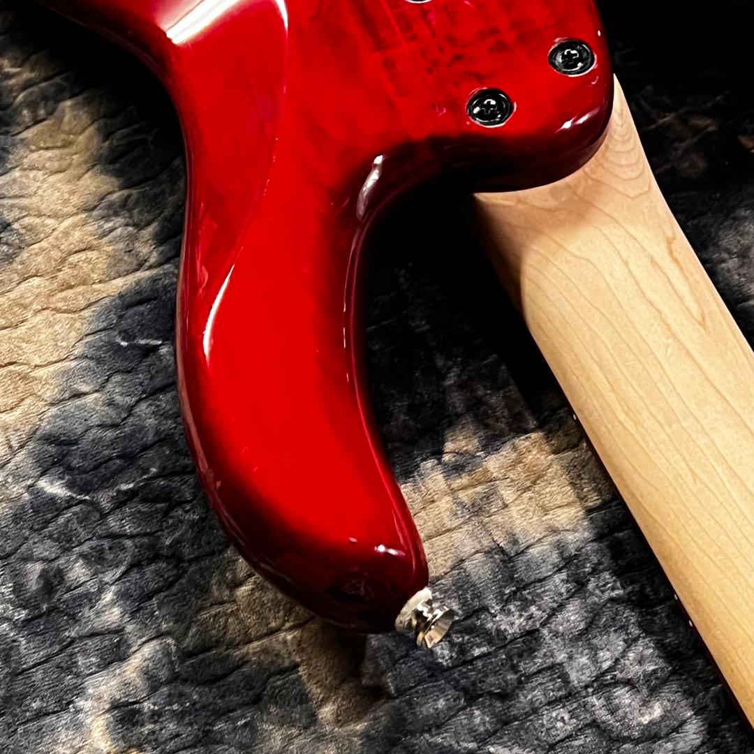 【弦新品】Cort Actionエレキベース シースルーレッド 管BA