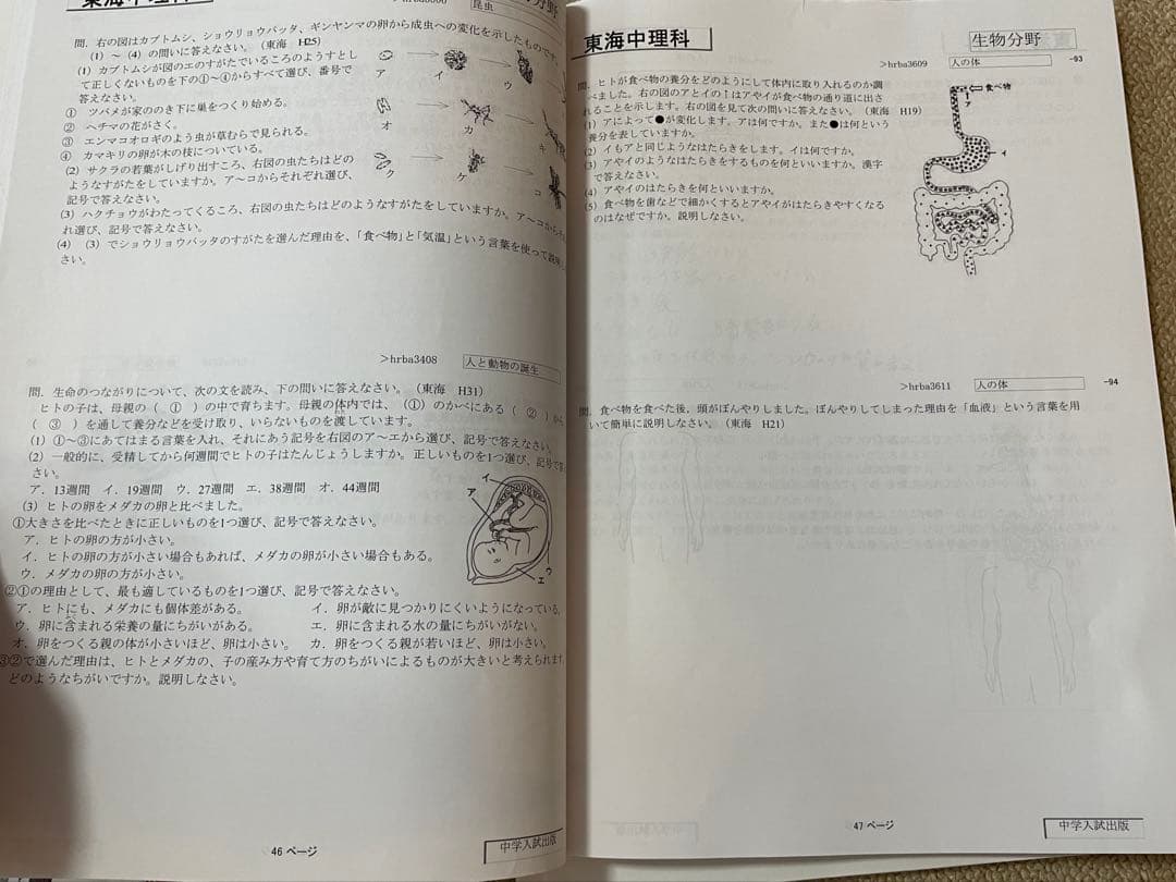 東海中学　単元別合格　4教科セット　中学入試出版社　令和3年度版