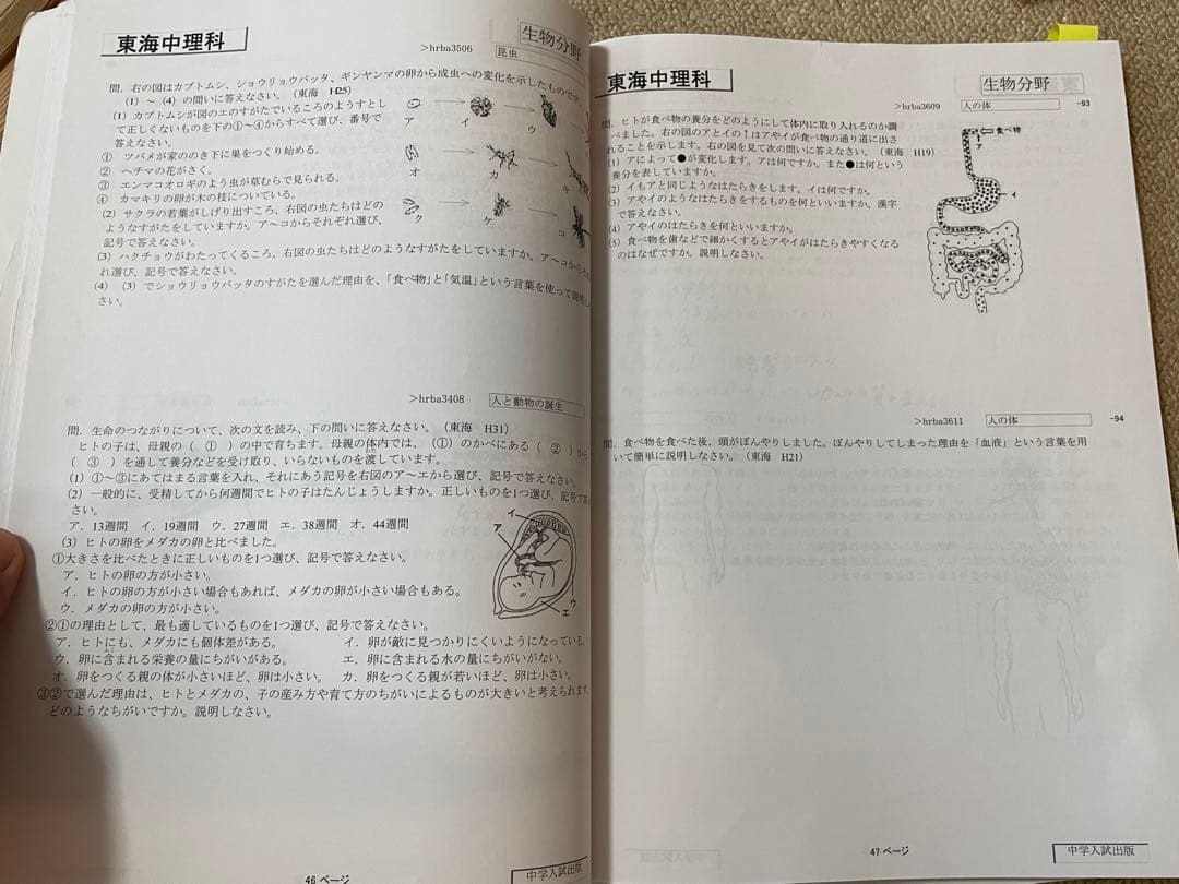 東海中学　単元別合格　4教科セット　中学入試出版社　令和3年度版