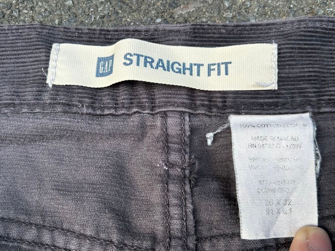 90s 00s old GAP ブラック フェード コーデュロイ パンツ レザー