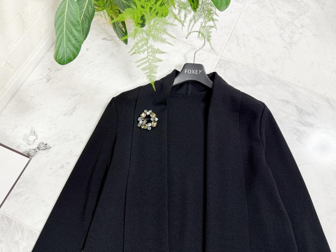 美品★FOXEY/フォクシー 36282 ロングカーディガン ヴァレリー F