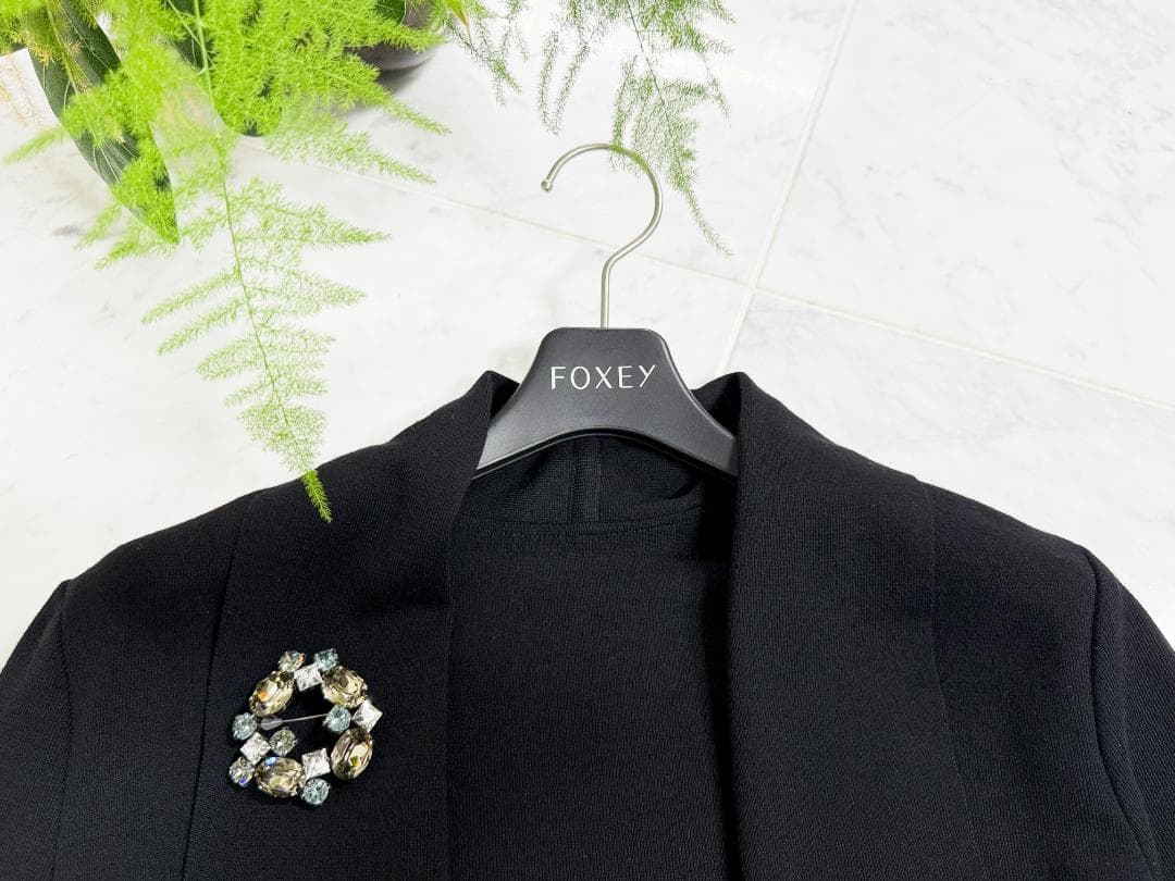 美品★FOXEY/フォクシー 36282 ロングカーディガン ヴァレリー F