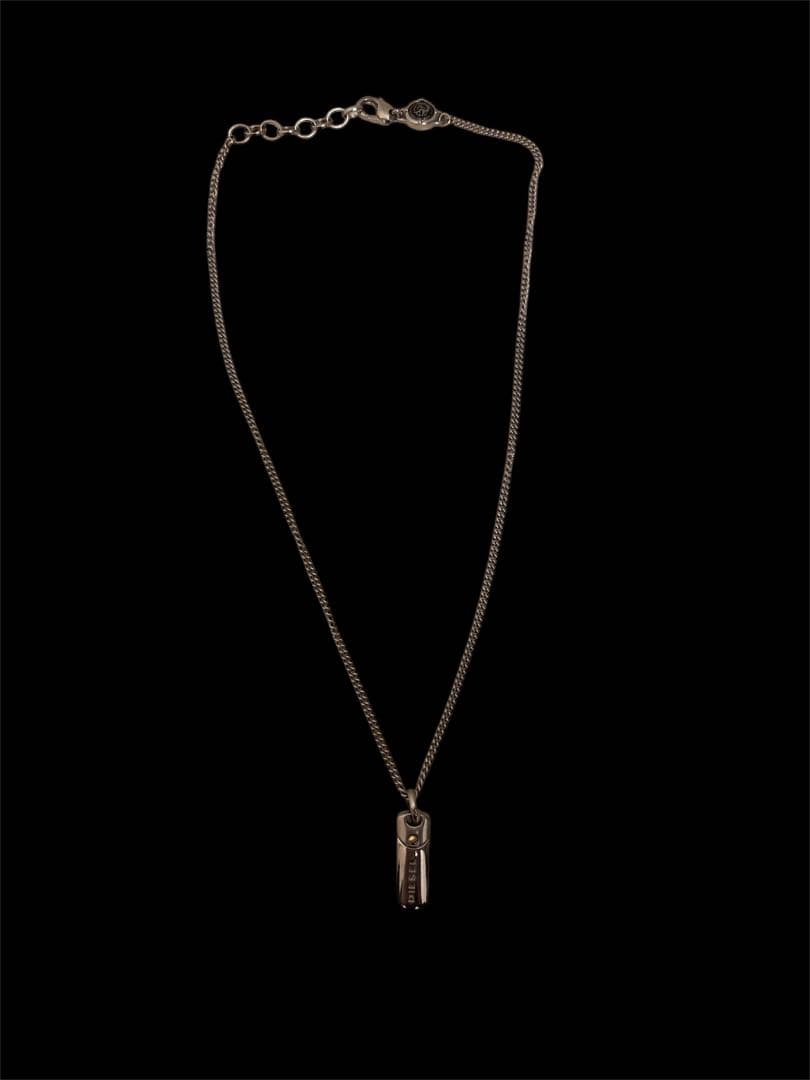 メンズ ネックレス DIESEL アクセサリー ペンダント シルバー チェーン