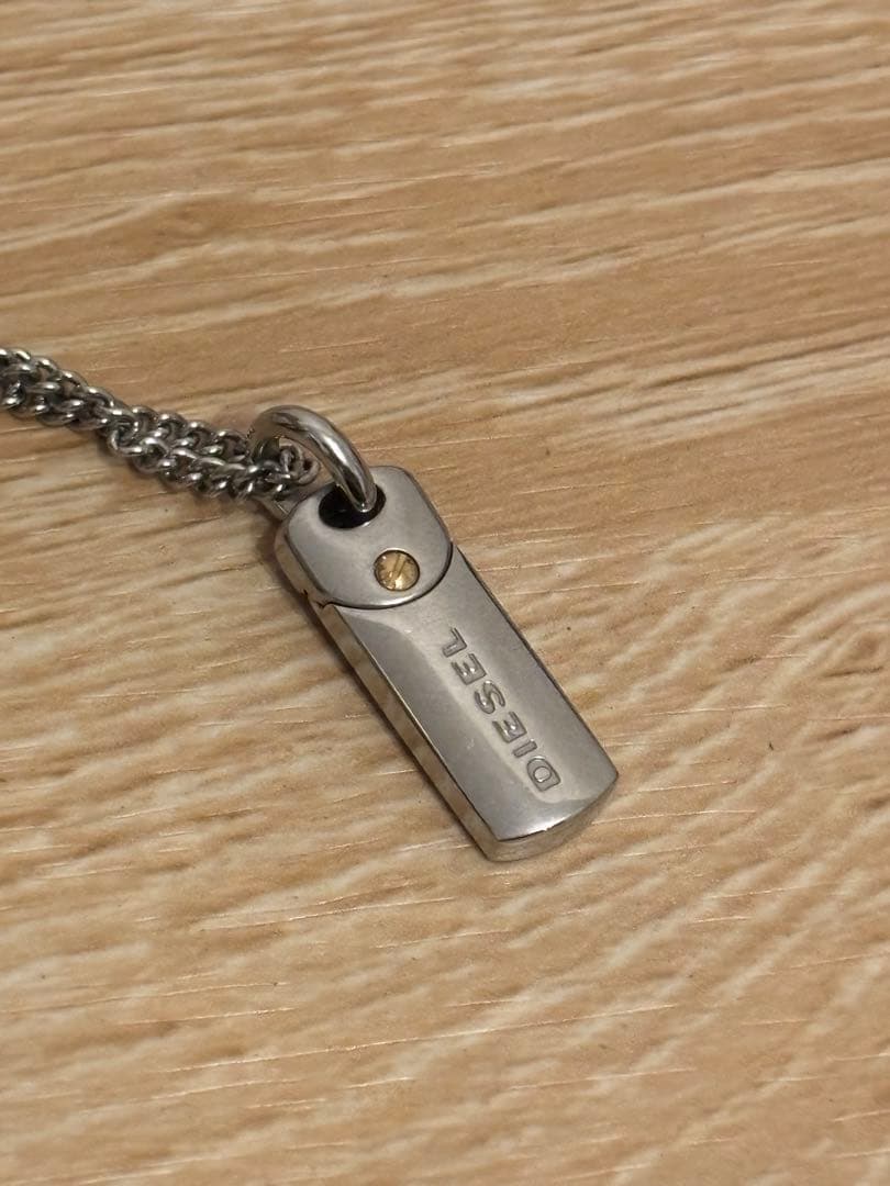 メンズ ネックレス DIESEL アクセサリー ペンダント シルバー チェーン