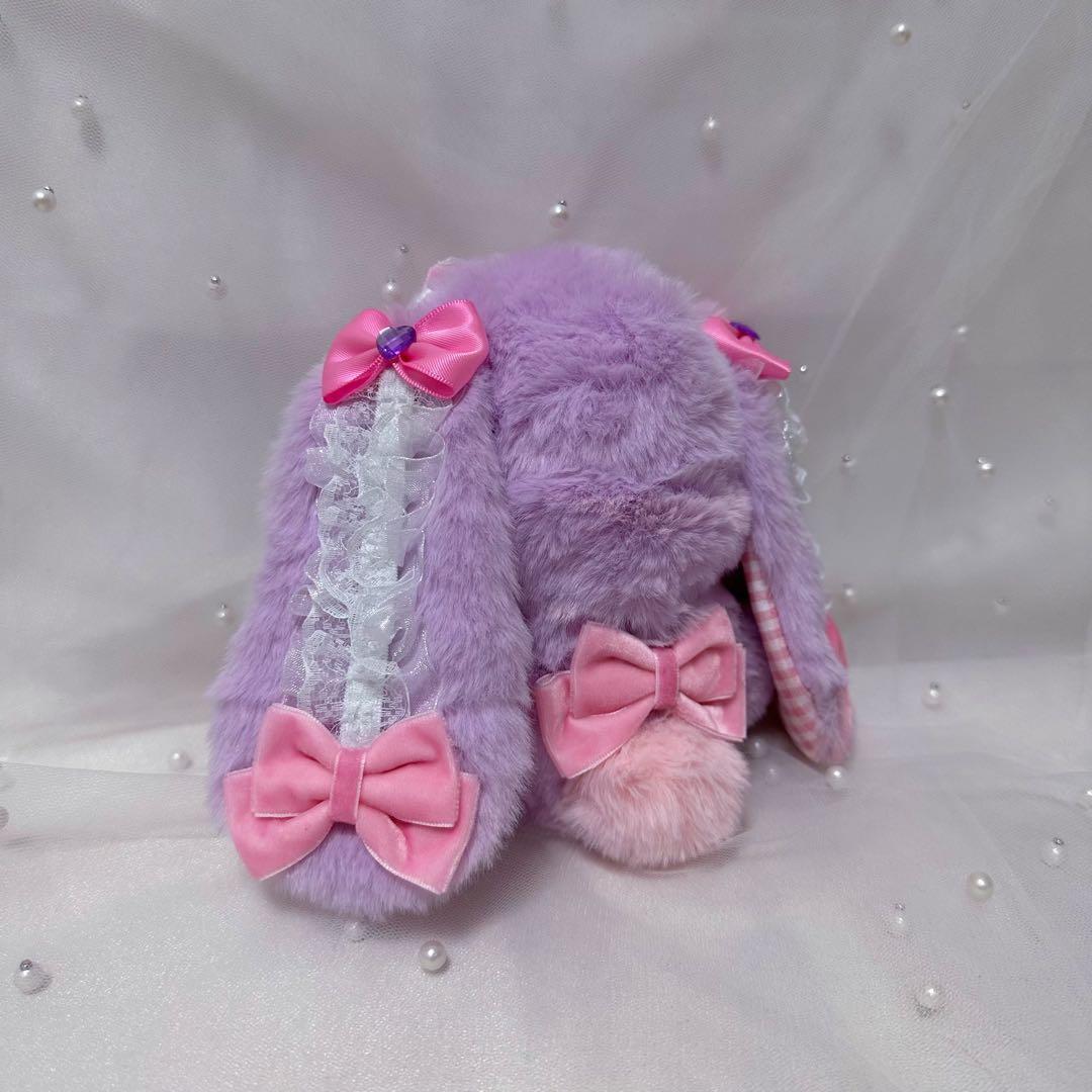 ぬい服 10~13cm おすわり うさぎ ピンク パープル